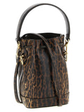 Fendi Brown Velvet Leather Handbag