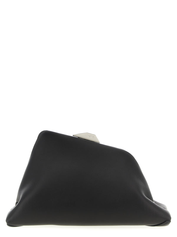 The Attico Black Leather Shoulder Bag
