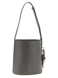 Furla Gray Calfskin Shoulder Bag