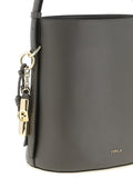 Furla Gray Calfskin Shoulder Bag