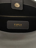 Furla Gray Calfskin Shoulder Bag