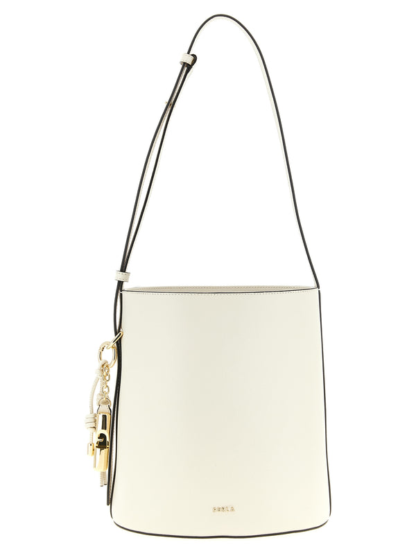 Furla White Calfskin Shoulder Bag