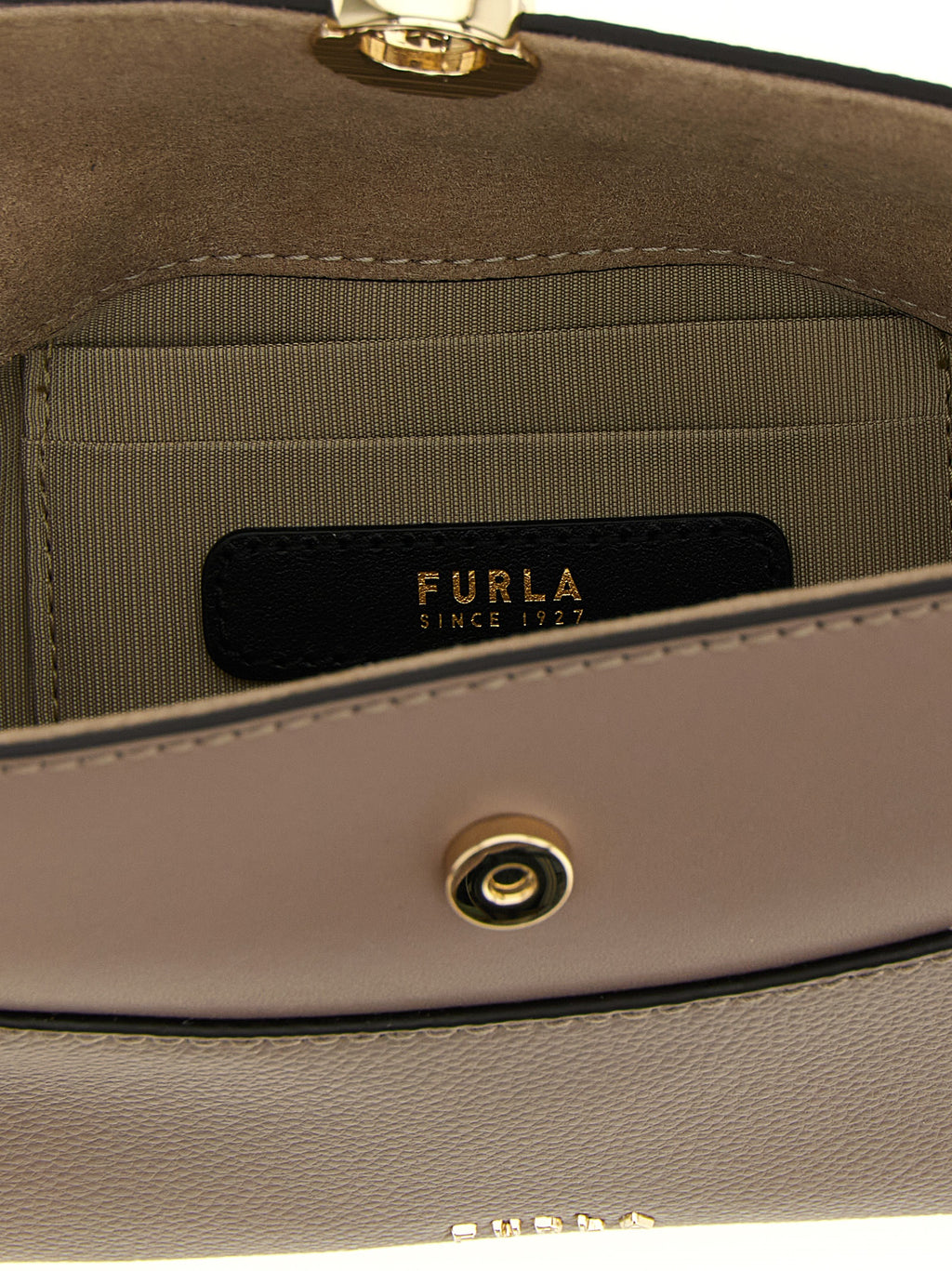 Furla Gray Calfskin Handbag
