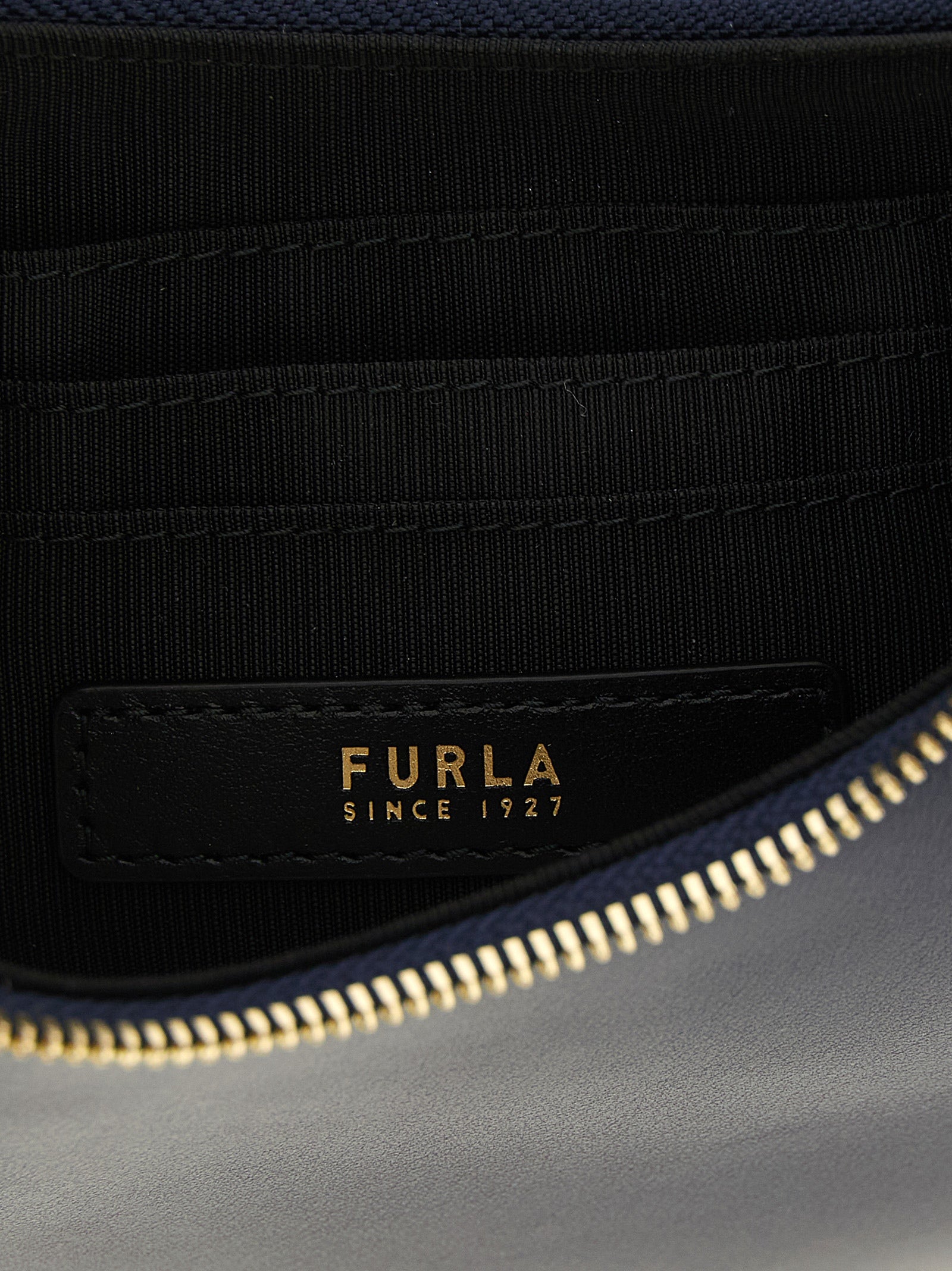 Furla Blue Calfskin Shoulder Bag