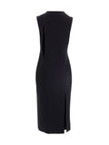 Versace Black Acetate Midi Dress