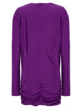 Versace Purple Viscose Short Dress