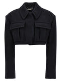 Stella McCartney Black Wool Full-Length Jacket