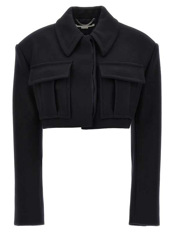 Stella McCartney Black Wool Full-Length Jacket