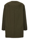 Max Mara Bicolor Cotton Full-Length Jacket