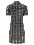 Max Mara Bicolor Polyester Short Dress