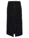 Balenciaga Black Cotton Midi Skirt