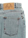Moschino Blue Cotton Midi Skirt