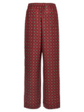 Moschino Bordeaux Silk Casual Pants