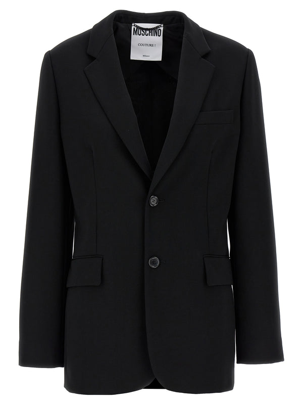 Moschino Black Polyester Blazer