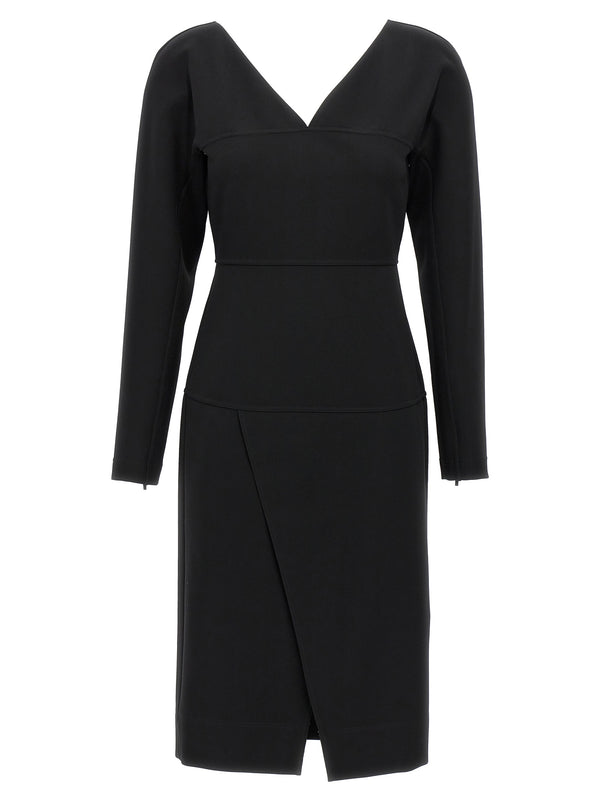 Fendi Black Viscose Midi Dress