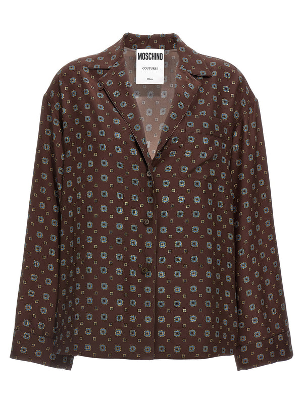 Moschino Brown Silk Blouse