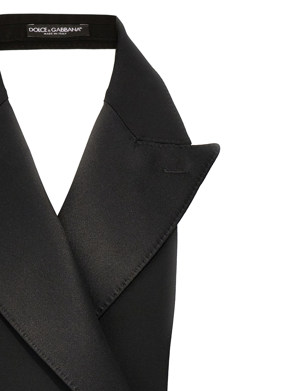 Dolce & Gabbana Black Silk Sleeveless Jacket