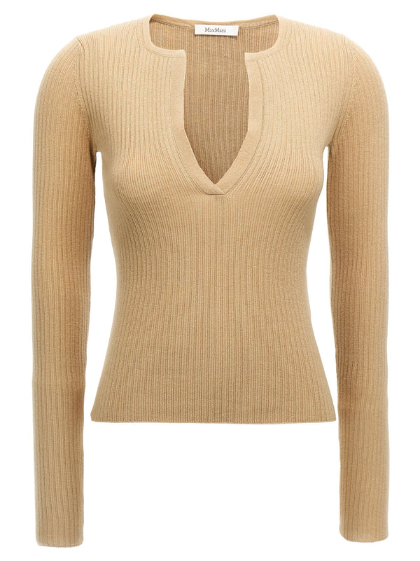 Max Mara Beige Silk Cardigan