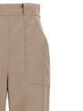 Max Mara Beige Cotton Casual Pants