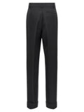 Ferragamo Black Viscose Dress Pants