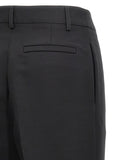 Ferragamo Black Viscose Dress Pants