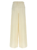 Max Mara White Flax Casual Pants
