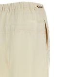 Max Mara White Flax Casual Pants
