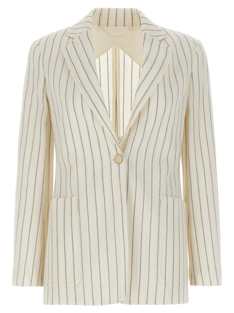 Max Mara White Cotton Blazer