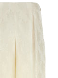 Fendi White Silk Casual Pants
