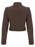 Max Mara Brown Cotton Blazer