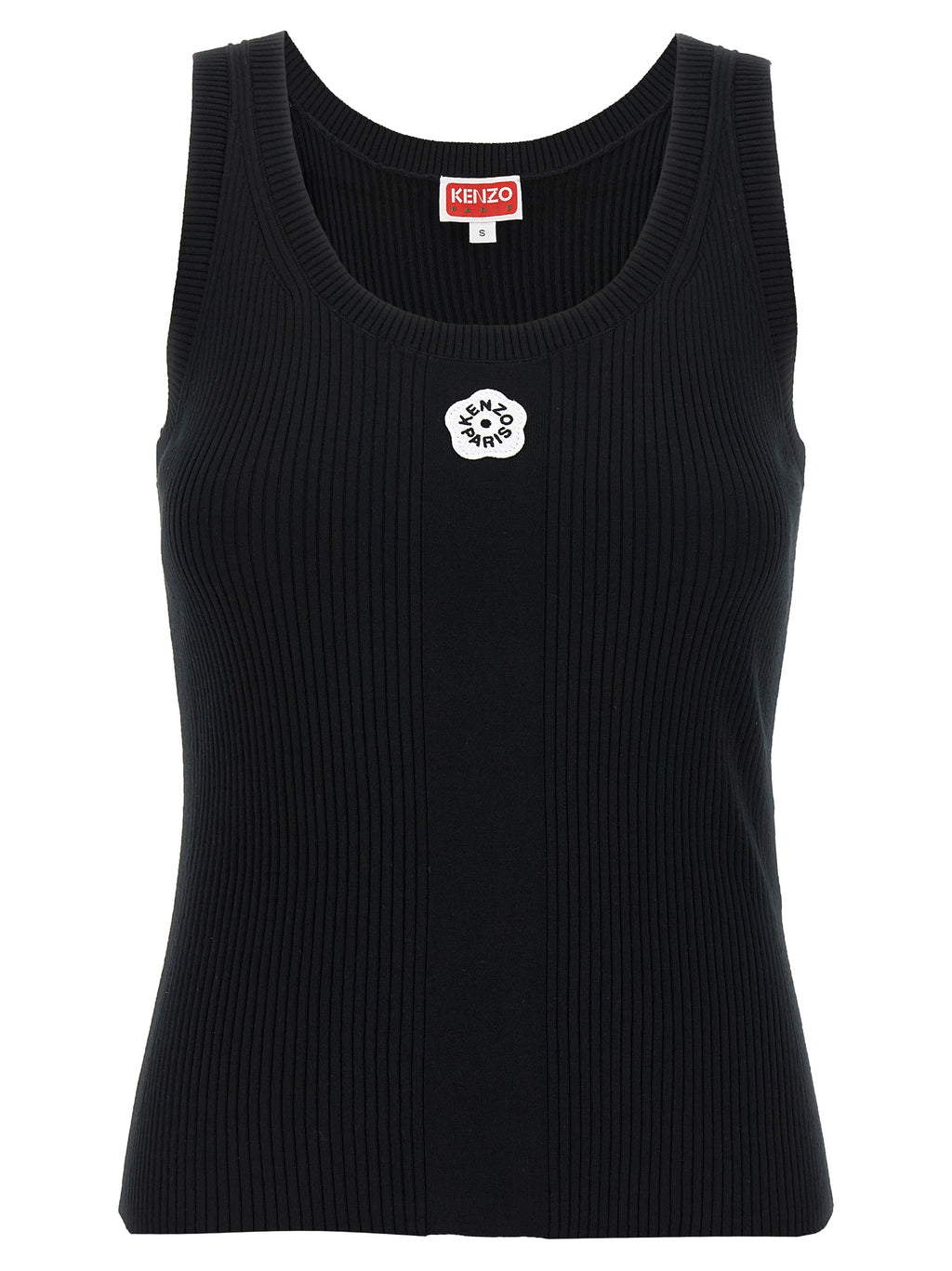 Kenzo Black Viscose Sleeveles T-Shirt