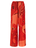 Ferragamo Multicolor Silk Casual Pants