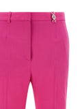 Versace Fuchsia Virgin Wool Flared Pants