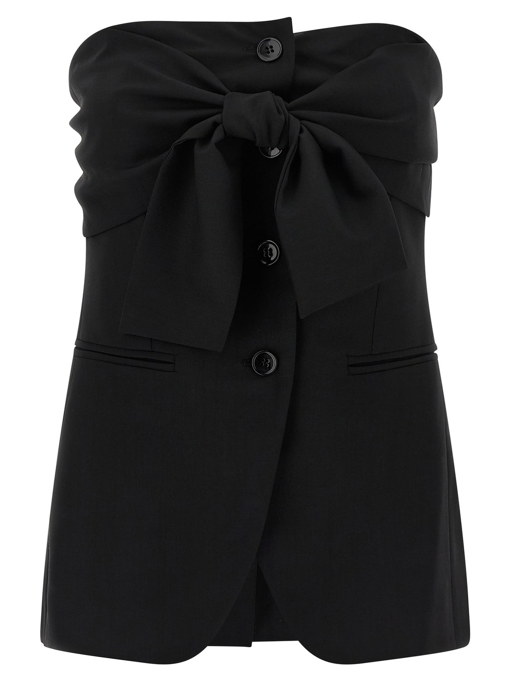 Max Mara Black Virgin Wool Tank Tops