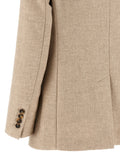 Max Mara Beige Alpaca Leather Blazer