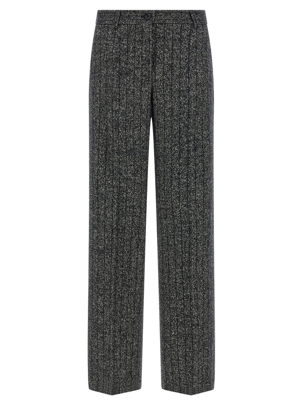 Dolce & Gabbana Bicolor Virgin Wool Casual Pants