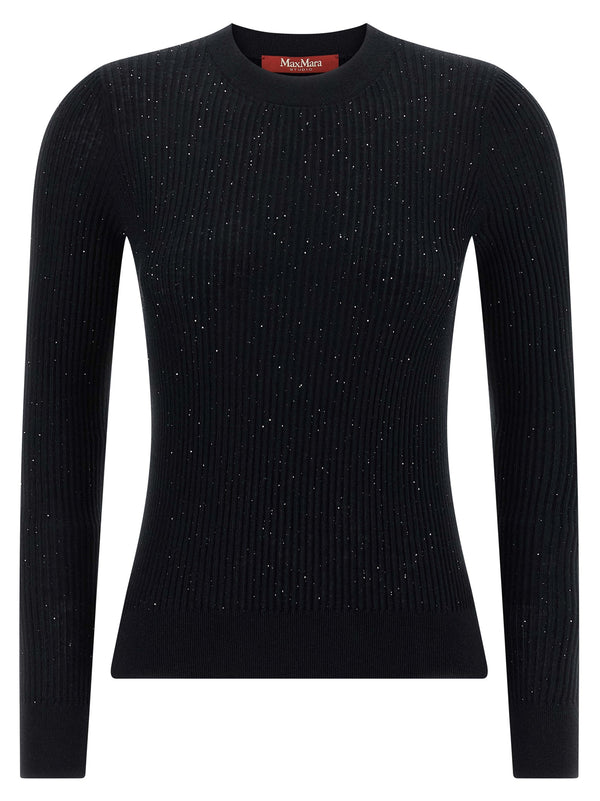 Max Mara Black Silk Cardigan