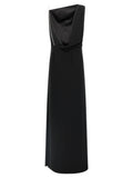 Max Mara Black Triacetate Long Dress