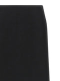 Fendi Black Virgin Wool Midi Skirt