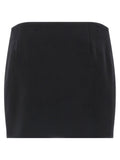 Ferragamo Black Virgin Wool Long Skirt