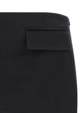 Ferragamo Black Virgin Wool Long Skirt