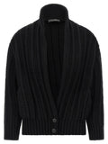 Dolce & Gabbana Black Virgin Wool Cardigan
