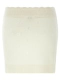 Chloé White Wool Long Skirt