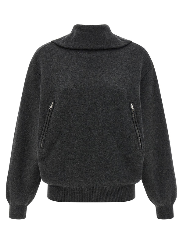 Balenciaga Gray Wool Cardigan
