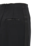 Max Mara Black Viscose Midi Skirt