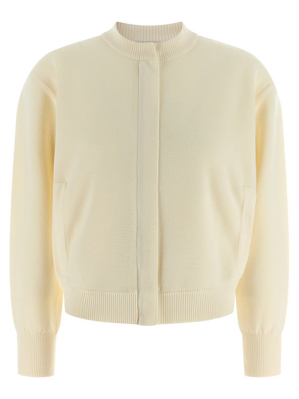 Max Mara White Virgin Wool Cardigan