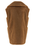 Max Mara Beige Wool Sleeveless Jacket