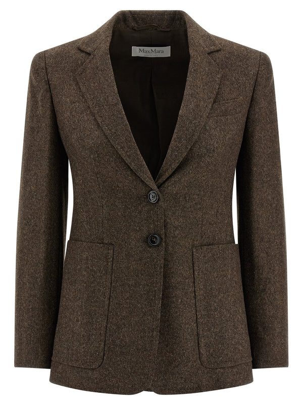 Max Mara Brown Virgin Wool Blazer