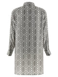Max Mara Gray Silk Short Dress