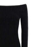 Max Mara Black Wool Long Dress